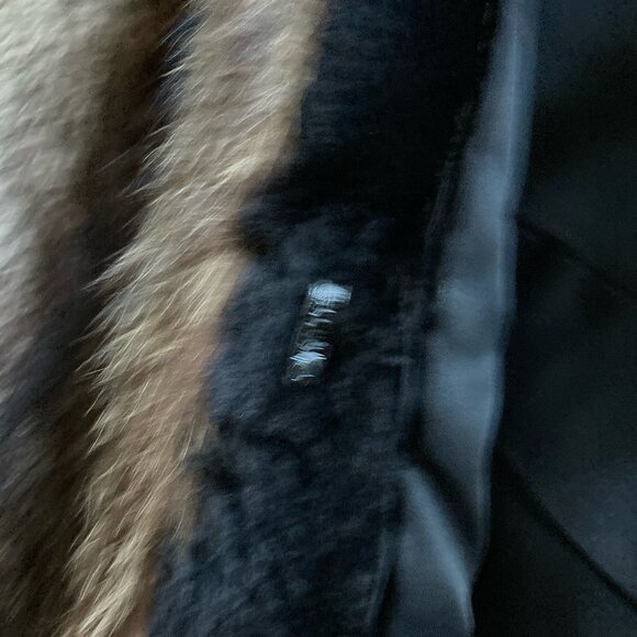 Stunning Vintage Real Fur Coat 2-Tone Size Large Mob Wife Luxury Winter - Picture 13 of 13